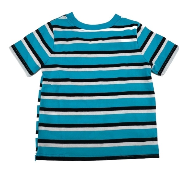Garanimals Baby Blue Black White Striped Short Sleeve T-Shirt Size 18 Months - Picture 3 of 4